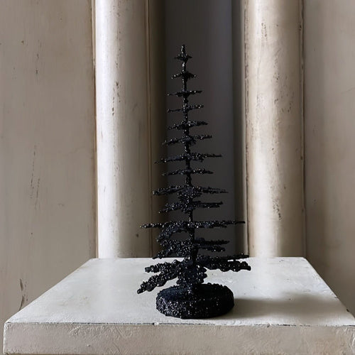 Glitter Christmas Tree - Black 20cm - Bon Ton goods