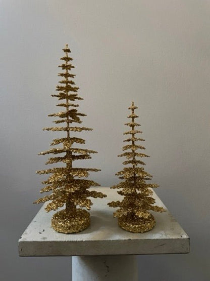 Gold Glitter Spruce - Cardboard Christmas Tree | Ino Schaller