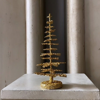 Gold Glitter Spruce - Cardboard Christmas Tree | Ino Schaller
