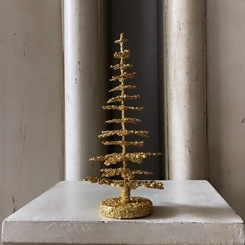 Glitter Christmas Tree - Gold 20cm - Bon Ton goods