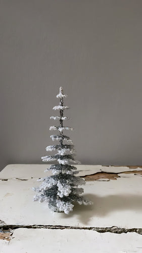 Glitter Christmas Tree - Silver Frost 15cm - Bon Ton goods