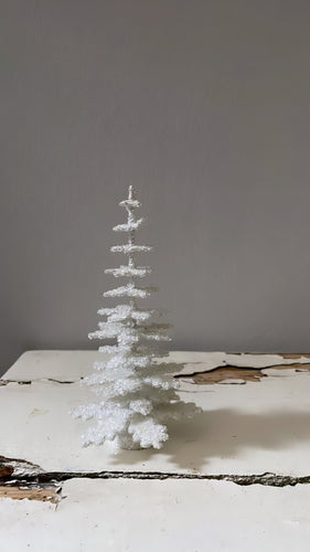 Glitter Christmas Tree - White 20cm - Bon Ton goods