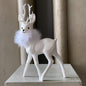 Glitter Deer - Brilliant White with White Boa | Ino Schaller - Bon Ton goods