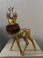 Glitter Deer - Gold with Fur - Bon Ton goods