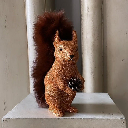 Glitter Squirrel - Copper with Fur Tail - Bon Ton goods
