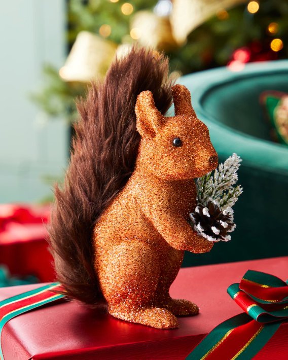 Glitter Squirrel - Copper with Fur Tail | Ino Schaller - Bon Ton goods