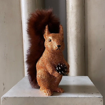 Glitter Squirrel - Copper with Fur Tail | Ino Schaller - Bon Ton goods