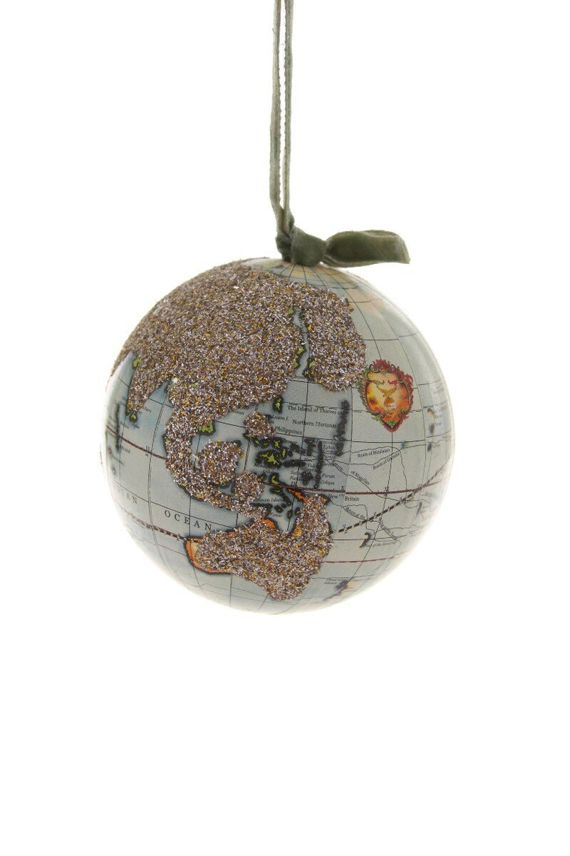 Glittered Globe Christmas Ornament - Bon Ton goods