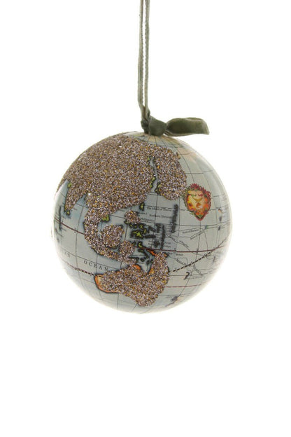 Glittered Globe Christmas Ornament - Bon Ton goods