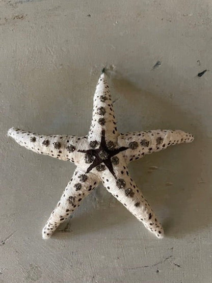 Glittered Starfish | Vintage by Crystal Spun Cotton Ornament - Bon Ton goods