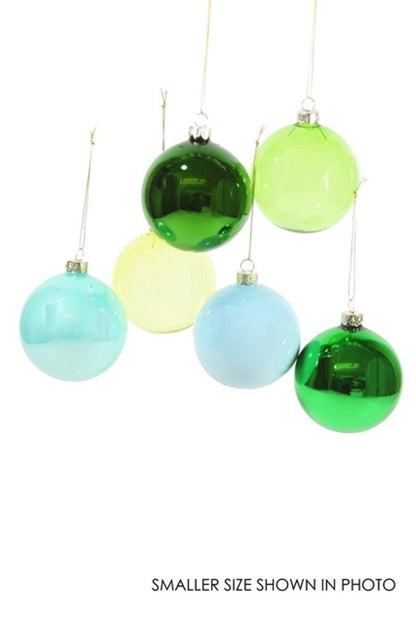 Glorious Glass Hue Balls - Green Christmas Ornament - Bon Ton goods