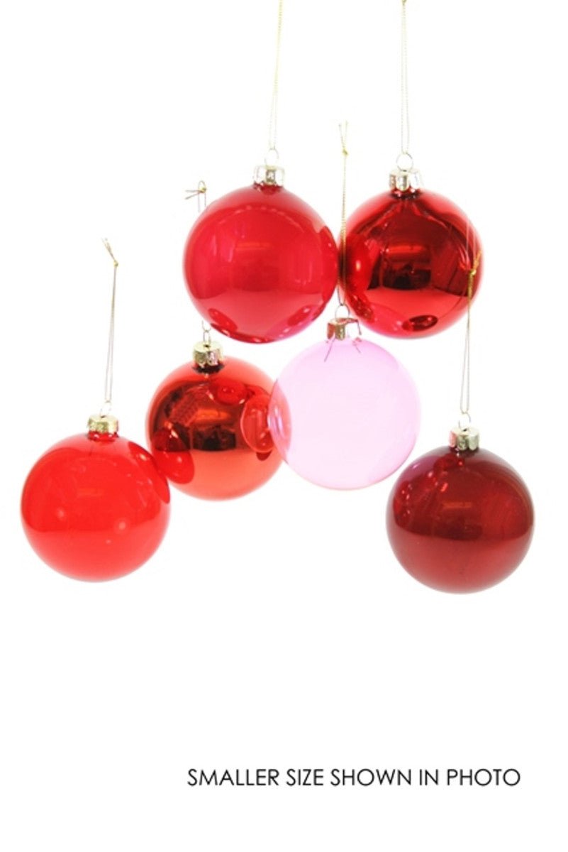 Glorious Glass Hue Balls - Red Christmas Ornament - Bon Ton goods