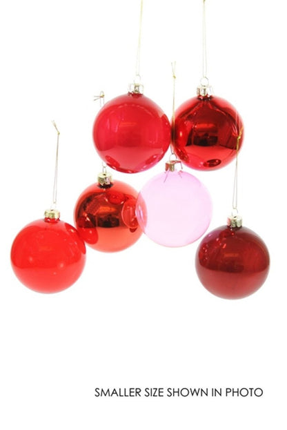 Glorious Glass Hue Balls - Red Christmas Ornament - Bon Ton goods