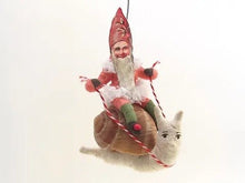 Load image into Gallery viewer, Gnome Riding A Snail - Vintage Inspired Spun Cotton - Bon Ton goods
