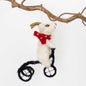 Goat on Bicycle Christmas Ornament by A World of Craft, Swedish-designed handmade Christmas decoration