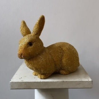 Gold Beaded Medium Bunny - Ino Schaller - Bon Ton goods