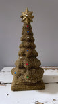 Gold Grand Christmas Tree - Beaded Papier Mâché | Ino Schaller - Bon Ton goods