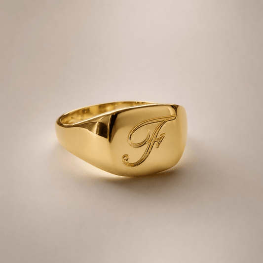 Gold Signet Ring - Small | Mikkel Brøgger - Bon Ton goods