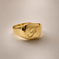 Gold Signet Ring - Small | Mikkel Brøgger - Bon Ton goods