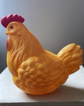 Golden Yellow Glitter Chicken | Ino Schaller - Bon Ton goods