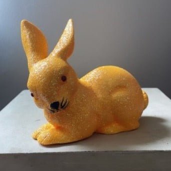 Golden Yellow Glitter Small Bunny Lying | Ino Schaller - Bon Ton goods