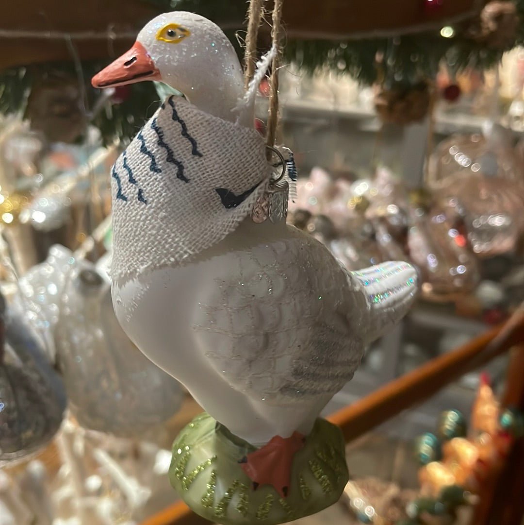 Goose Glass Ornament Christmas Ornament - Bon Ton goods
