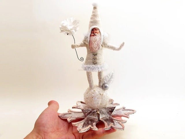 Grand Ol' Santa | Vintage by Crystal Spun Cotton Ornament - Bon Ton goods