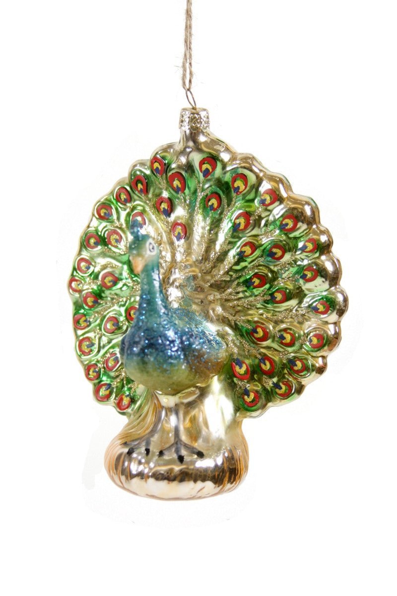 Grand Peacock Christmas Ornament - Bon Ton goods