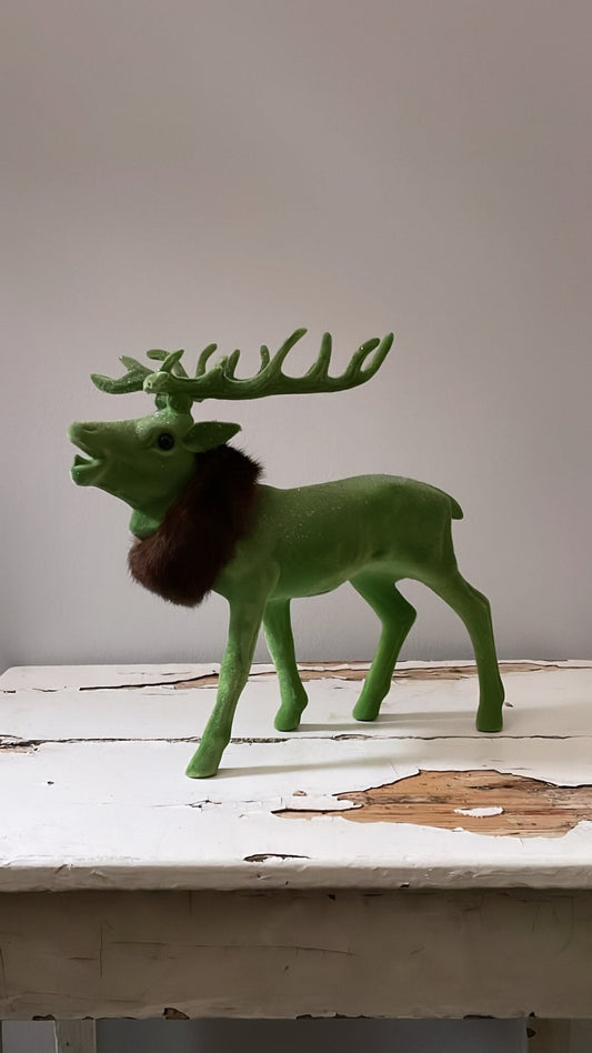 Grand Reindeer With Frost- Green | Ino Schaller - Bon Ton goods