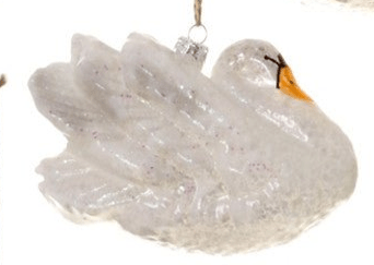 Grand Swan - Creamy White | Christmas Ornament - Bon Ton goods