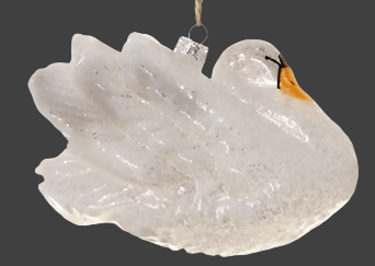 Grand Swan - Creamy White | Christmas Ornament - Bon Ton goods