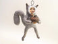 Gray Squirrel Child Ornament | Vintage by Crystal Spun Cotton Ornament - Bon Ton goods