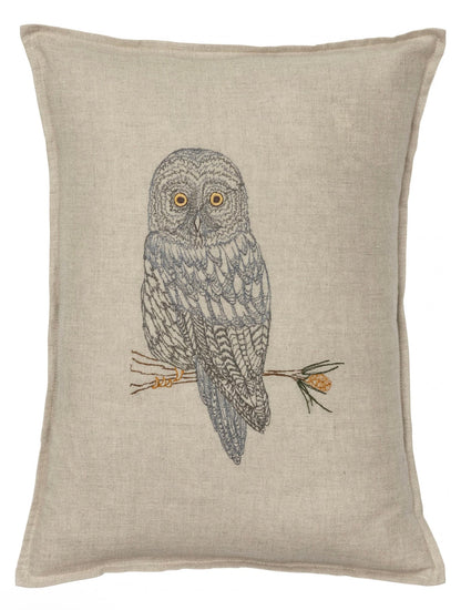 Great Grey Owl Pillow | Coral & Tusk - Bon Ton goods