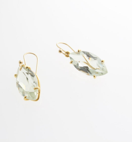 Green Amethyst Faceted Earrings | Mikkel Brøgger - Bon Ton goods