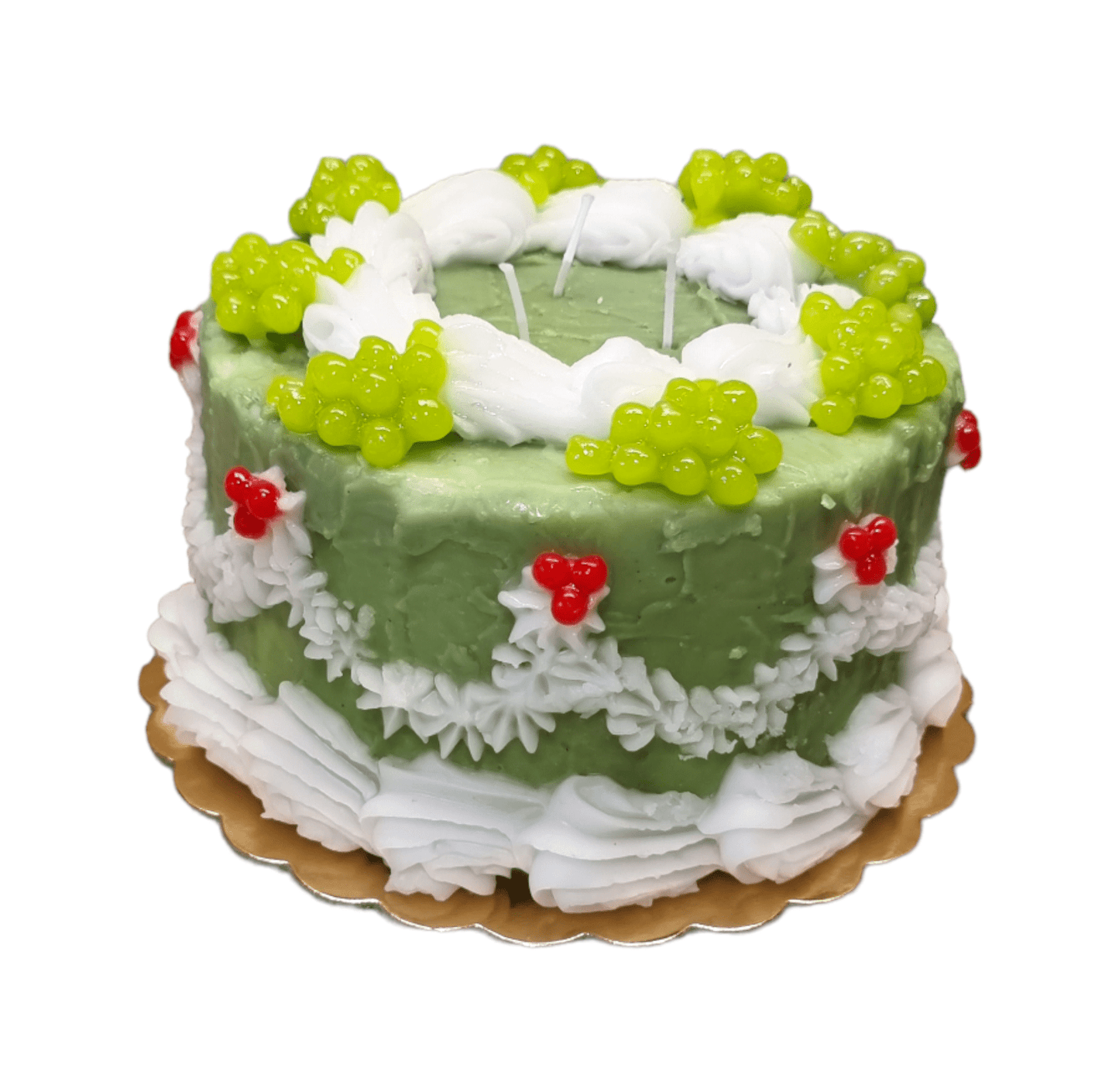 Green Cake with Grapes - Candela Torta Verde con Uva Wax Cake | Cereria Introna - Bon Ton goods
