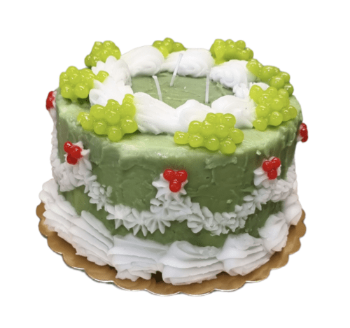 Green Cake with Grapes - Candela Torta Verde con Uva Wax Cake | Cereria Introna - Bon Ton goods