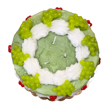Green Cake with Grapes - Candela Torta Verde con Uva Wax Cake | Cereria Introna - Bon Ton goods