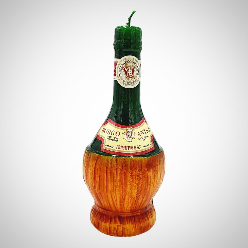 Green Flask Wine Wax Candle | Cereria Introna - Bon Ton goods