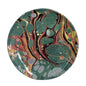 Marbre Dessert Plate, Green, Red and Yellow, John Derian | Astier de Villatte