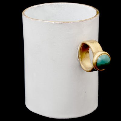 Green Ring Cup, Serena Carone | Astier de Villatte: Exclusive Pre-Order Item - Bon Ton goods