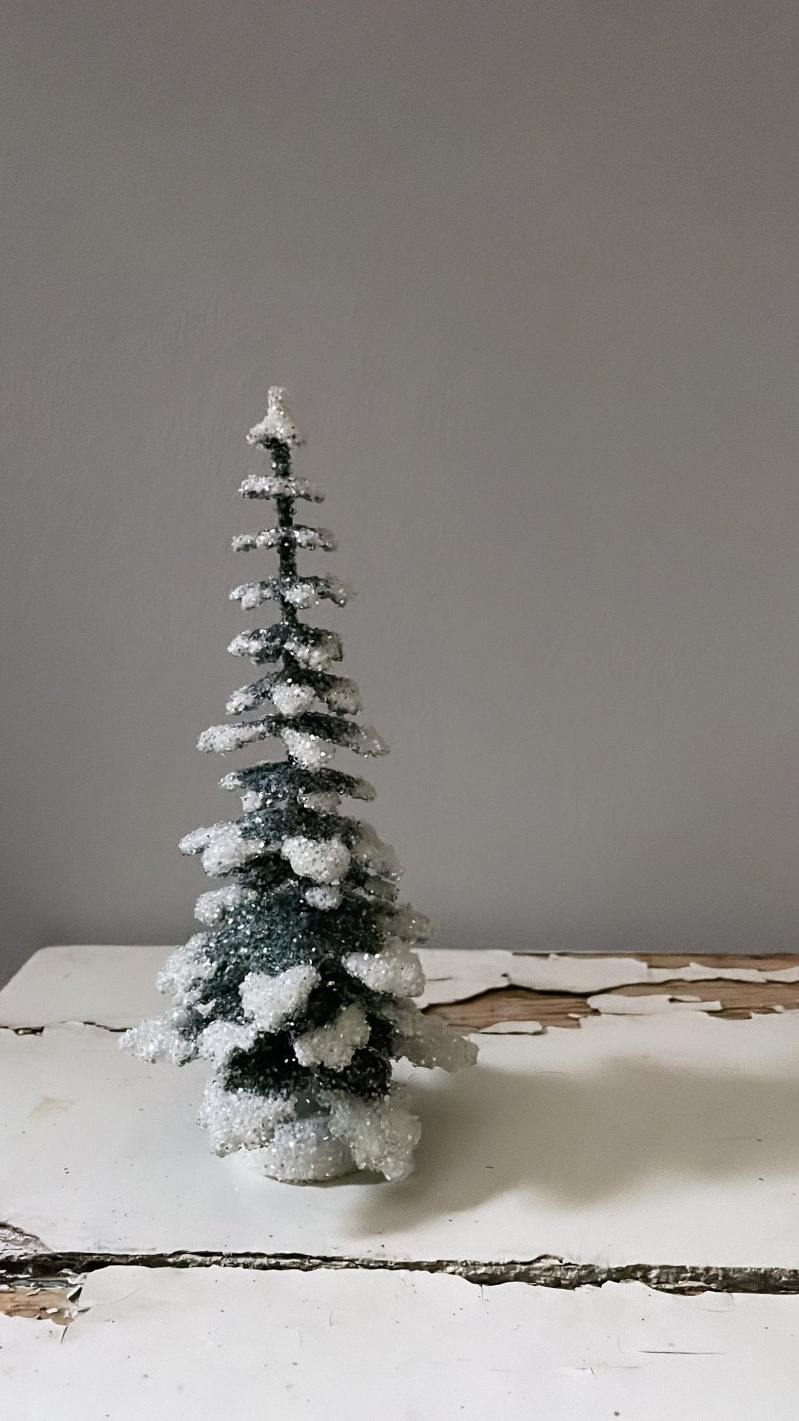 Green with Snow Frost Glitter Spruce - Cardboard Christmas Tree | Ino Schaller - Bon Ton goods