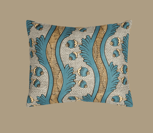 Grenades Small Cushion | Antoinette Poisson Linen Cushion – Domino Paper Design - Bon Ton goods