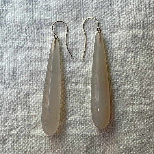 Grey Agate Drop Earrings | Mikkel Brøgger - Bon Ton goods