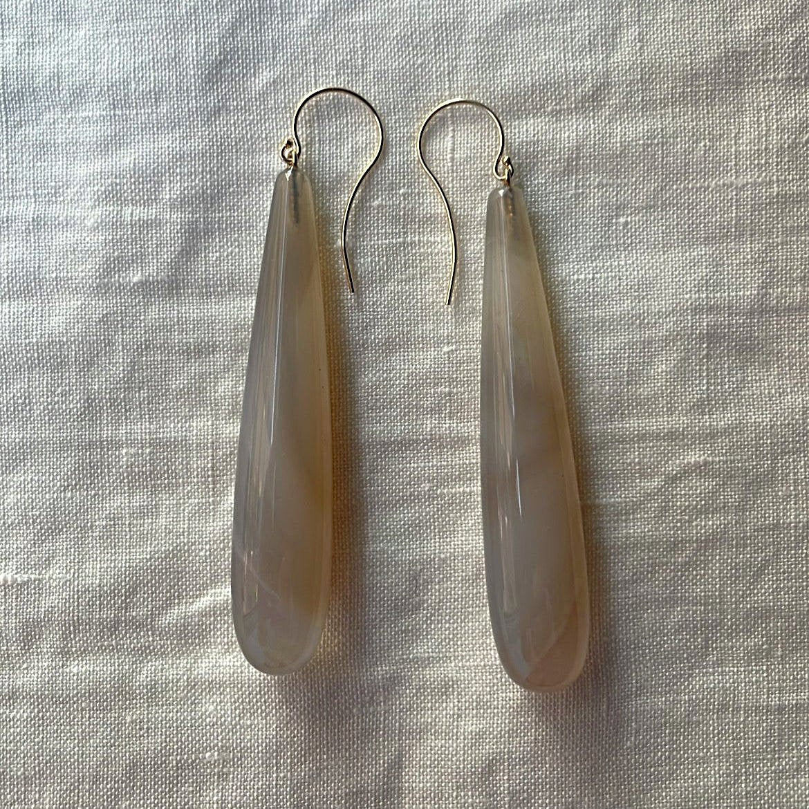 Grey Agate Drop Earrings | Mikkel Brøgger - Bon Ton goods
