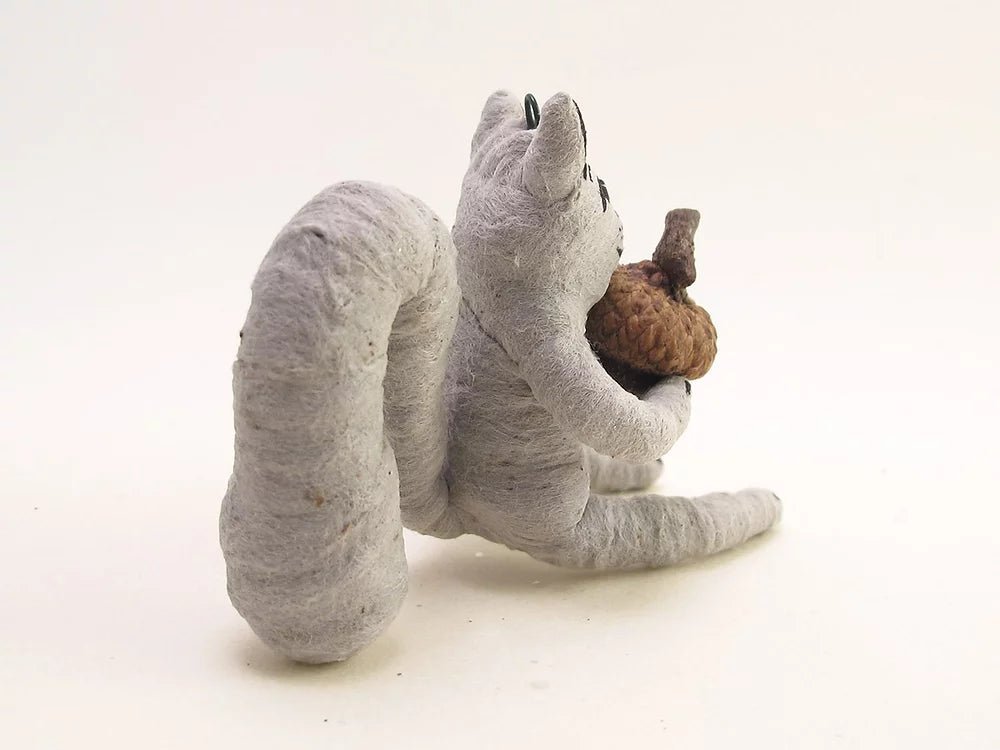 Grey Squirrel Ornament - Vintage Inspired Spun Cotton - Bon Ton goods