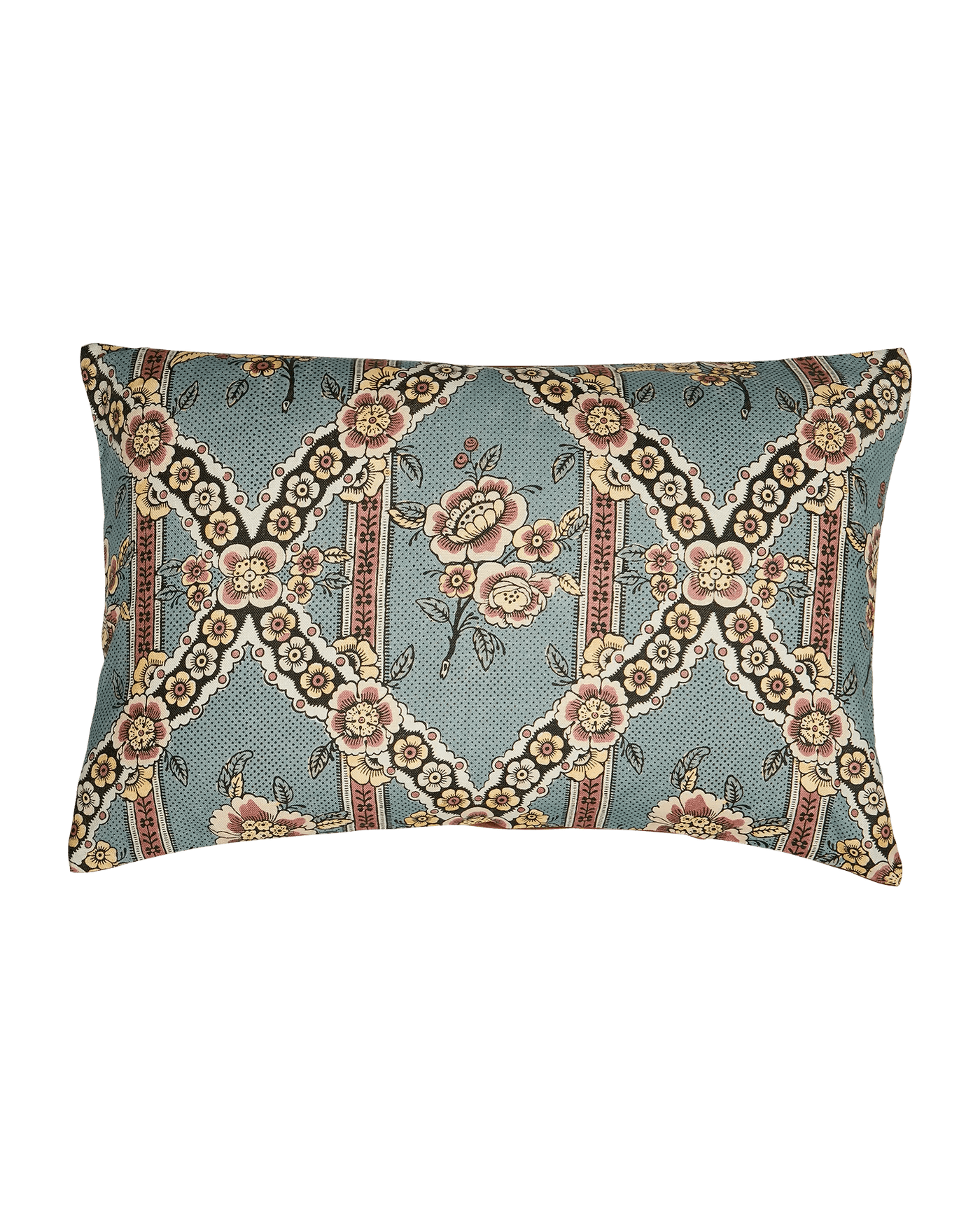 Guirlandes de fleurs Cushion | Antoinette Poisson Linen Cushion – Domino Paper Design - Bon Ton goods