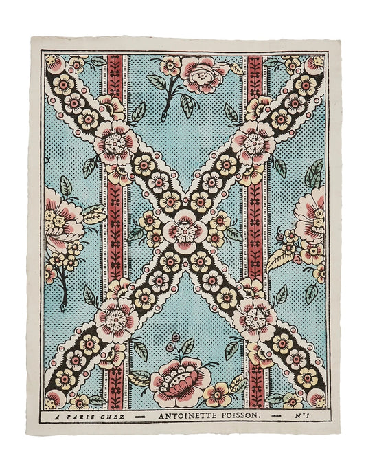 "Guirlandes de fleurs" Handmade Domino Paper | Antoinette Poisson - Bon Ton goods