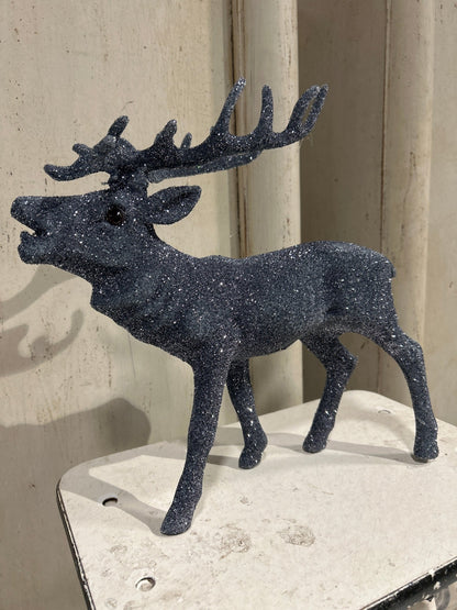 Gunmetal Silver Beaded Grand Reindeer | Ino Schaller - Bon Ton goods