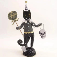 Load image into Gallery viewer, Halloween Cat Man Figure - Vintage Inspired Spun Cotton - Bon Ton goods
