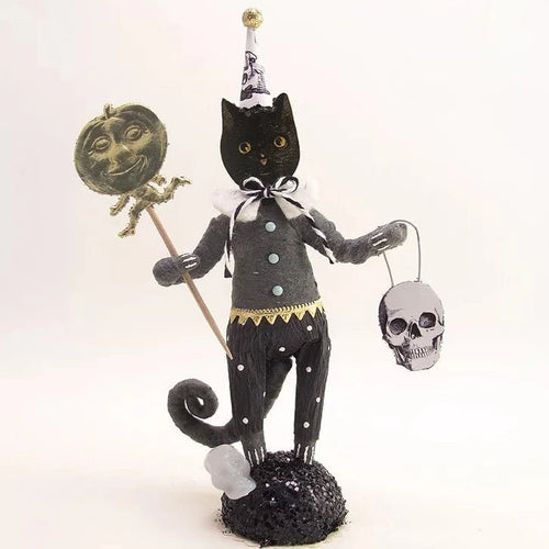 Halloween Cat Man Figure - Vintage Inspired Spun Cotton - Bon Ton goods